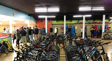 Inside the Hometown Bicycles bicycle adventure center