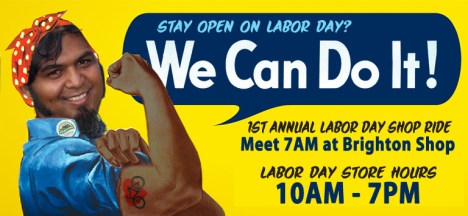 Hometown Bicycles Labor Day Shop Ride & Hours