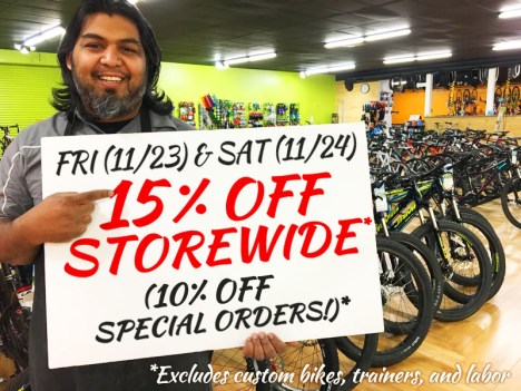 Storewide savings for Black Friday and Small Business Saturday